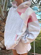 Load image into Gallery viewer, Pearl Grey Margo Quilted Patchwork Hoodie
