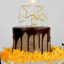 Load image into Gallery viewer, Mini 4" Gold Star Sparkler Wands - 4th of July - Tube of 4