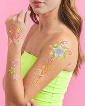 Load image into Gallery viewer, Fluorescent Rave Tattoos | glow, EDM, festival, neon