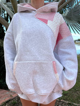 Load image into Gallery viewer, Pearl Grey Margo Quilted Patchwork Hoodie