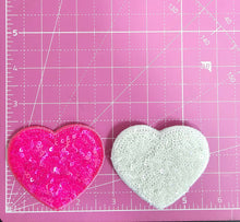 Load image into Gallery viewer, Sequin Heart Embroidery Iron On Patch