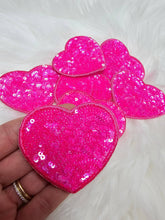 Load image into Gallery viewer, Sequin Heart Embroidery Iron On Patch