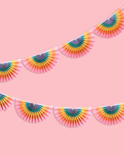 Load image into Gallery viewer, Rainbow Banner 3D Garland - paper fan banner