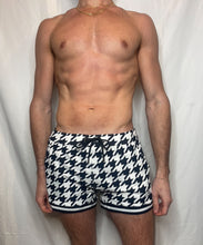 Load image into Gallery viewer, CTS BLACK AND WHITE HOUNDSTOOTH SWIM TO GYM SHORT