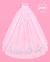 Load image into Gallery viewer, Bride to Be Blue Embroidered Veil | Bachelorette Bridal Show