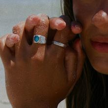Load image into Gallery viewer, Blue Bold Sea Glass Band (Handmade)