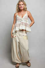 Load image into Gallery viewer, A-body Flared Fit Double Gauze Floral Embroidery Sleeveless