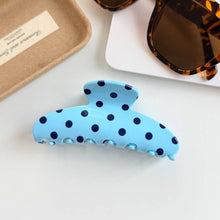 Load image into Gallery viewer, Retro Polka Dot Hair Claw - Glossy Spotted French | 40H1099