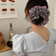 Load image into Gallery viewer, NICHE RETRO PLAID RUFFLED HAIR RING HAIR ROPE_CWAHA1352