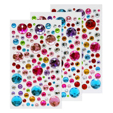 Load image into Gallery viewer, Wrapables 327pcs Acrylic Self Adhesive Crystal Rhinestone Gem Stickers, DIY, Arts & Crafts Supplies (3 sheets), Dots