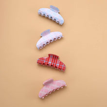 Load image into Gallery viewer, Pastel Plaid & Gingham Hair Claw Clip | 40H1194