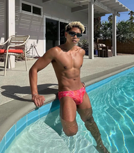 Load image into Gallery viewer, CTS RED WATERMARBLE SWIM BRIEF
