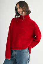 Load image into Gallery viewer, 3483IK Soft Brushed Mock Neck Sweater
