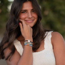 Load image into Gallery viewer, "Anchor" Nautical Colors with Anchor Charm Hair Tie Bracelets
