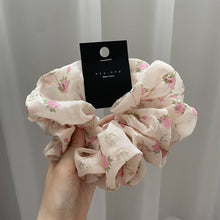 Load image into Gallery viewer, NEW EMBROIDERED FLOWERS HAIR SCRUNCHIES_CWAHA1736
