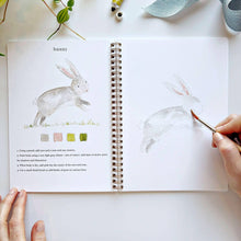 Load image into Gallery viewer, Animals watercolor workbook
