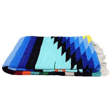 Load image into Gallery viewer, Mint Aztec Diamond Mexican Blanket
