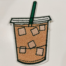 Load image into Gallery viewer, 3.5" Iced Coffee  -  Embroidered Hat Patch
