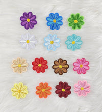Load image into Gallery viewer, Daisy Small Flower Embroidery Iron On Patch
