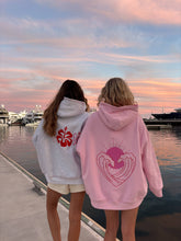 Load image into Gallery viewer, Bubblegum Pink Ocean Heart Stitched Hoodie
