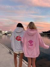 Load image into Gallery viewer, Bubblegum Pink Ocean Heart Stitched Hoodie
