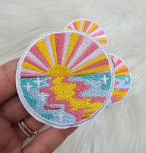 Load image into Gallery viewer, Pastel Sunset Embroidery Iron On Patch
