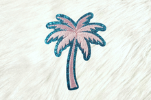 Load image into Gallery viewer, Beach Pink Palm Tree Embroidery Iron On Patches
