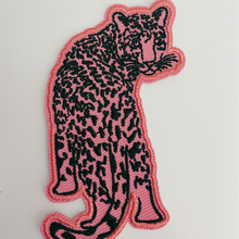 Load image into Gallery viewer, 3" Mauve Leopard  -  Embroidered Hat Patch (3"H x 1.75"W)
