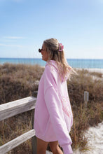 Load image into Gallery viewer, Bubblegum Pink Ocean Heart Stitched Hoodie
