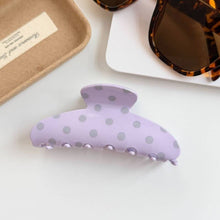 Load image into Gallery viewer, Retro Polka Dot Hair Claw - Glossy Spotted French | 40H1099
