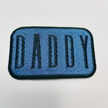 Load image into Gallery viewer, 3" DADDY in Blue &amp; BLACK-  Embroidered Hat Patch (NEW)
