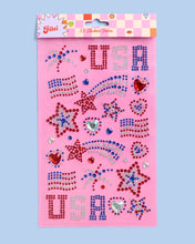 Load image into Gallery viewer, USA Face Gems | patriotic, fourth july, festival, americana
