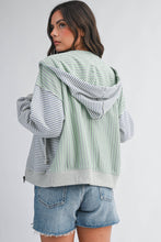 Load image into Gallery viewer, 5189HK Striped Zip Hoodie
