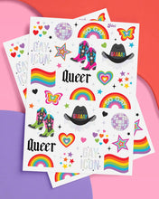 Load image into Gallery viewer, Pride Temporary Tattoos | rainbow, lgbtq, bachelorette
