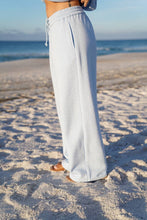 Load image into Gallery viewer, Baby Blue Polka Dot Flare Sweatpants
