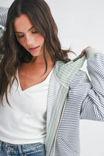 Load image into Gallery viewer, 5189HK Striped Zip Hoodie
