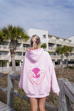 Load image into Gallery viewer, Bubblegum Pink Ocean Heart Stitched Hoodie
