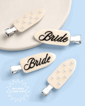 Load image into Gallery viewer, Bride Beauty Clips | bridal, hair, pearl, ivory, bach, gift
