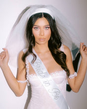 Load image into Gallery viewer, Bridal Shower Sash, Rhinestone Bride Accessory, Bach Gift
