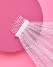 Load image into Gallery viewer, Pearl Bridal Veil, Bachelorette Party Accessory

