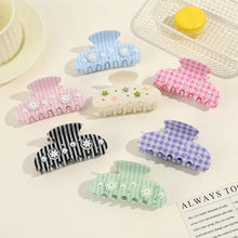 Load image into Gallery viewer, Stripes Gingham Floral Hair Claw Clip | 40H1106
