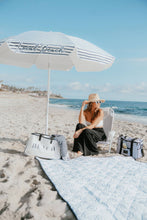 Load image into Gallery viewer, Brush Stripe Beach Umbrella Blue
