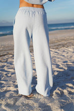 Load image into Gallery viewer, Baby Blue Polka Dot Flare Sweatpants
