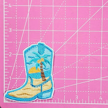 Load image into Gallery viewer, Tropical Beach Boot Embroidery Iron On Patch
