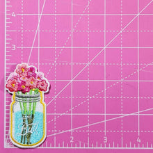 Load image into Gallery viewer, Have A Ball Canning Flower Embroidery Iron On Patch
