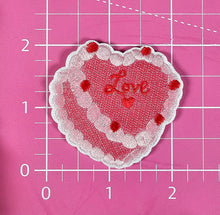 Load image into Gallery viewer, Love Cake Pink Embroidery Iron On Patch
