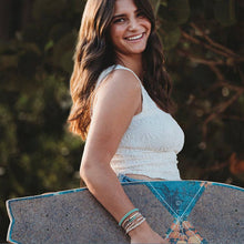 Load image into Gallery viewer, "Reflect" Gold Wave with Beachy Neutrals Hair Tie Bracelets
