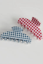 Load image into Gallery viewer, JUMBO STRIPE PLAID OVAL HAIR CLAW CLIPS | 40H1020
