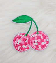 Load image into Gallery viewer, Cherry Disco Ball Embroidery Iron On Patch
