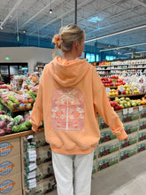 Load image into Gallery viewer, Sherbet Orange Tropical Palms Hoodie
